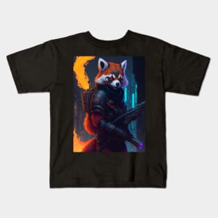 Flame-Forged Paws Kids T-Shirt